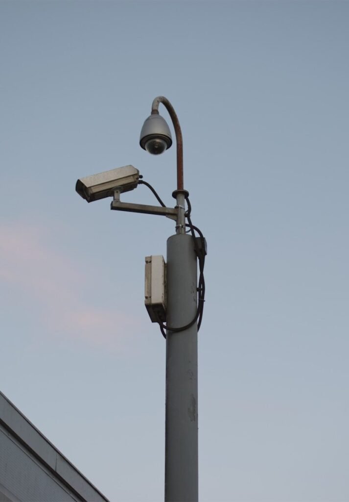 a light pole with a light on top